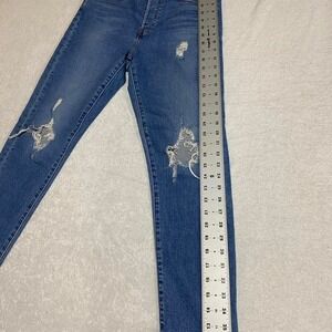 Levi Strauss & Co blue women distressed wedgie Skinny jeans SKU 100